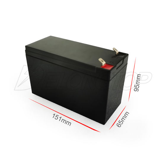 Batterie rechargeable scellée par ABS 12 V 7ah Batterie scellée au lithium-ion 12V 7ah