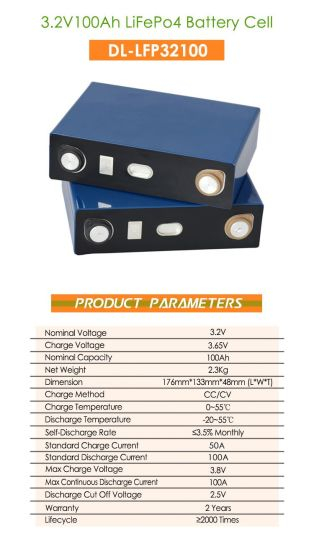 Batterie lithium-ion à décharge profonde avec BMS intégré, parfaite pour les batteries de camping-car, solaires et marines LiFePO4 48V 100ah