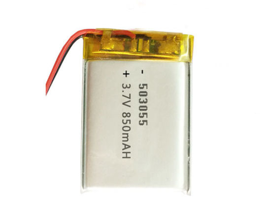 Cellule rechargeable 503055 de batterie de polymère de lithium-ion de batterie de Lipo de 3.7V 850mAh avec le PCM et le fil