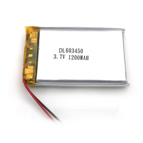 cellule rechargeable 603450 de batterie de polymère de lithium de batterie de 3.7V 1200mAh Lipo