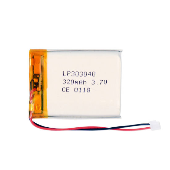 Cellule rechargeable d&#39;ion de lithium de chauffage de cellule de batterie de Lipo de 3.7V 303040 320mAh mini