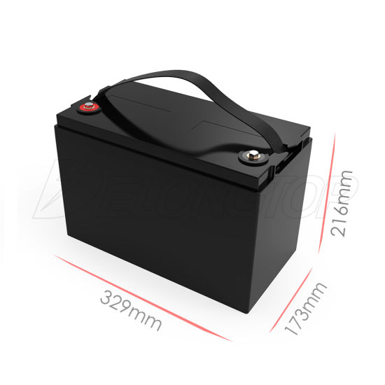 UPS/solaire/éclairage/télécom/médical/12V 100ah batterie au lithium fer à cycle profond rechargeable LiFePO4