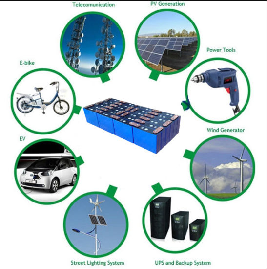 Cellule LiFePO4 de phosphate de fer au lithium à cycle profond 3.2V 100ah