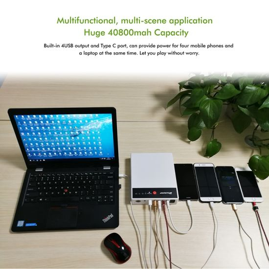 4000mAh Pd Power Bank USB C/QC 3.0 Batterie de charge rapide intelligente pour ordinateur portable