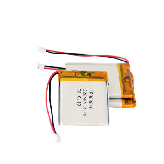 Cellule rechargeable d&#39;ion de lithium de chauffage de cellule de batterie de Lipo de 3.7V 303040 320mAh mini