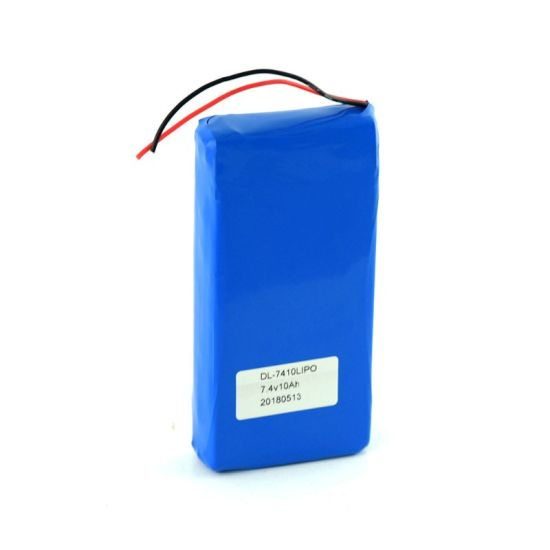 Paquet rechargeable fait sur commande de batterie de polymère de lithium de Lipo 7.4V 10ah batteries de 7,4 volts