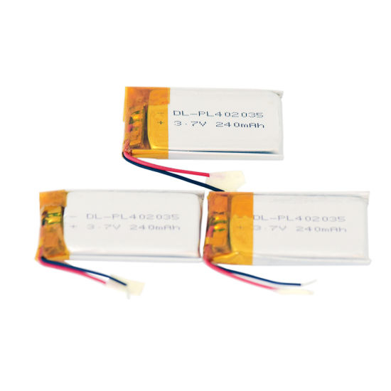 Batterie de produit électrique 402035 3.7V 230mAh Cellule de batterie Lipo Cellule li-polymère 3.7V