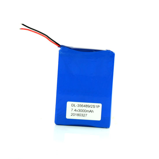 Batterie au lithium polymère rechargeable 7.4V 3000mAh avec PCM et fils