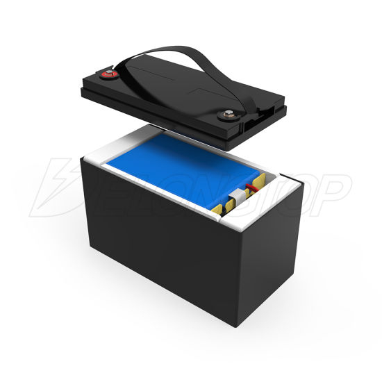 Batterie solaire de voiture de paquet de batterie au lithium de stockage 12.8V 100ah LiFePO4 de cycle profond