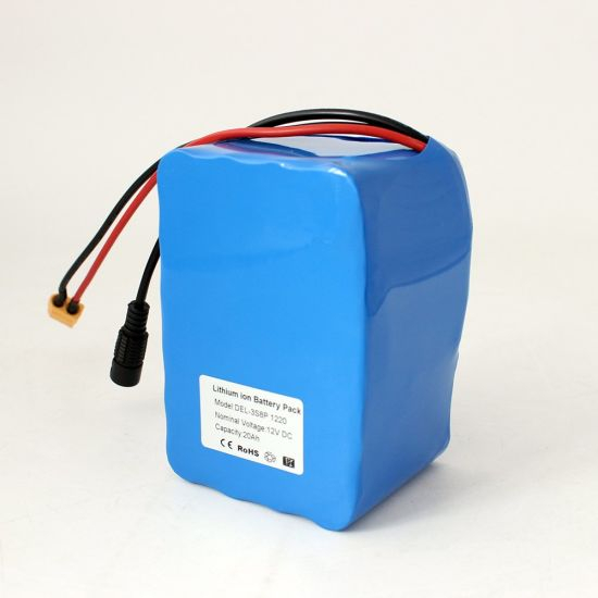 Batterie solaire 12V 20ah 18650 Li Ion avec chargeur