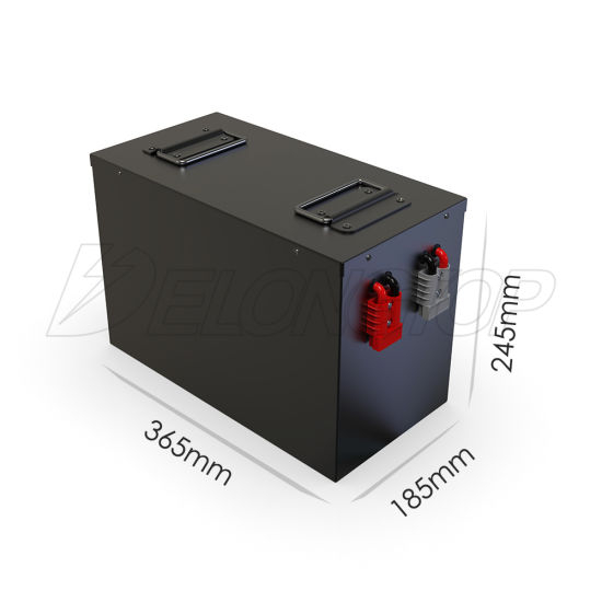 Batterie rechargeable LiFePO4 à cycle de vie profond 24V 100ah pour bateau à moteur de chariot électrique/panneau solaire